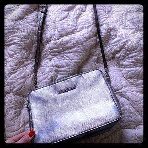 Michael Kors metallic crossbody bag